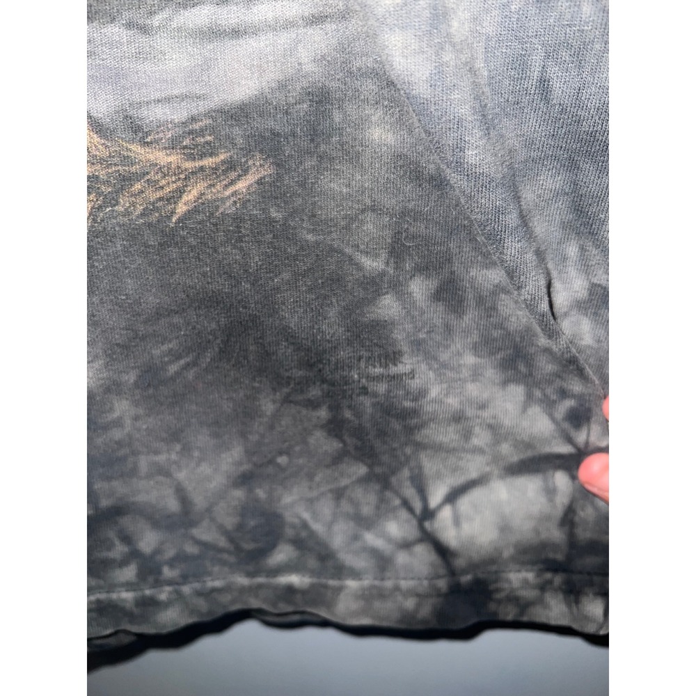 The Mountain Grizzly Bear Ripping Through Tie Dye Graphic T-Shirt Charcoal Grey - Picture 3 of 5